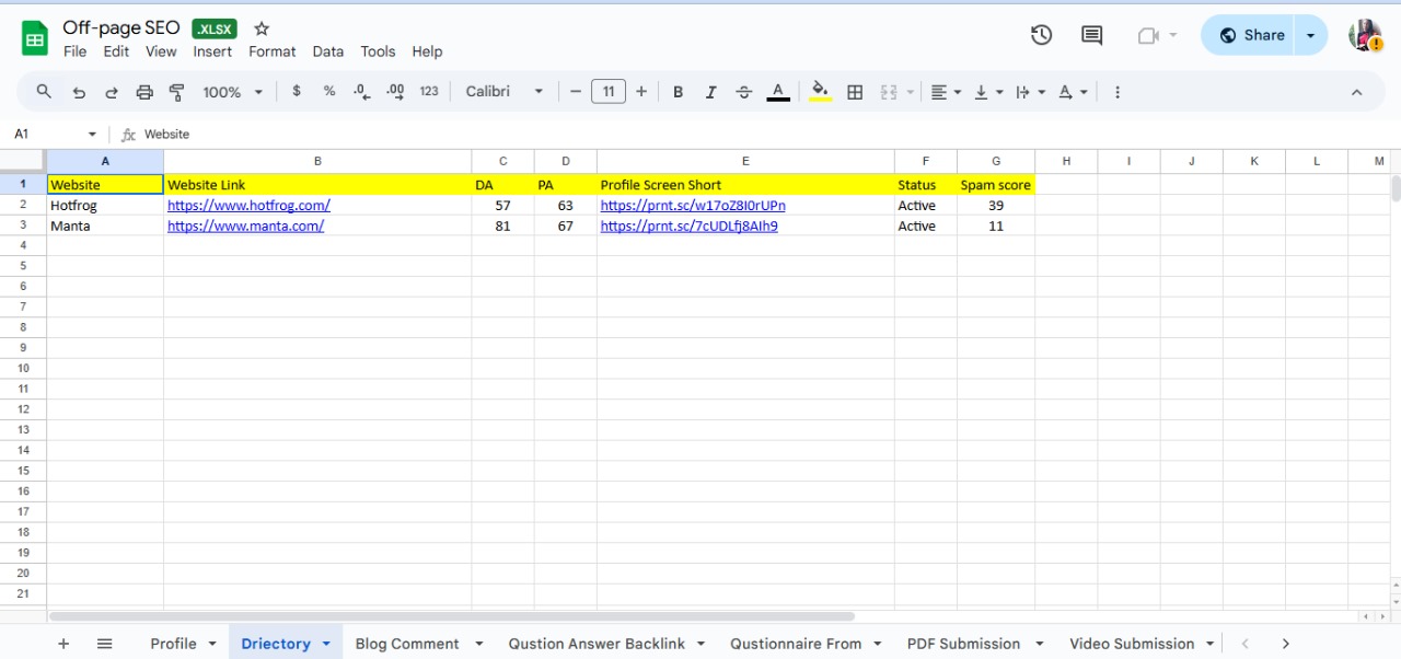 Project 06, Off Page SEO