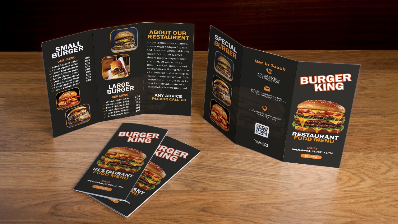 Resturant food menu/Graphics Design services